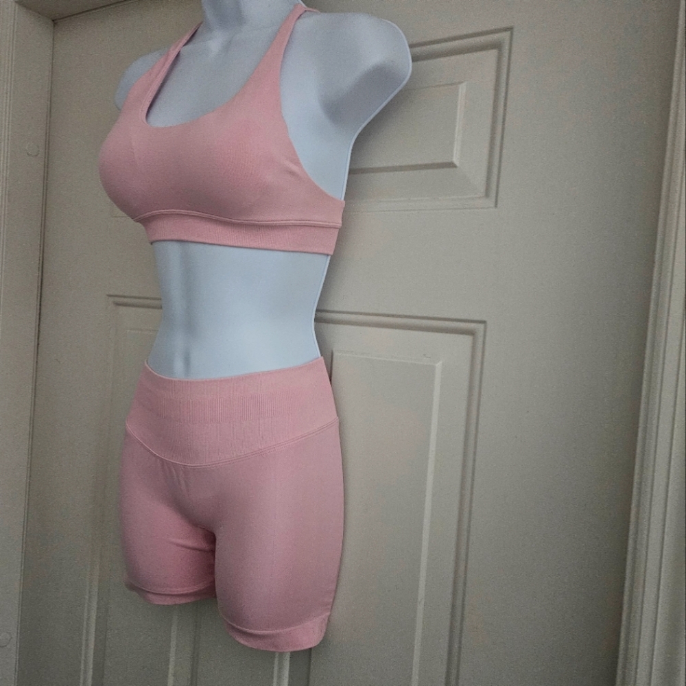 Pink Yoga Short Set